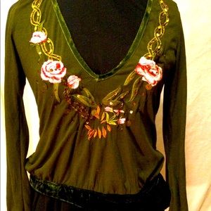 GOTHIC BOHO FLORAL TOP